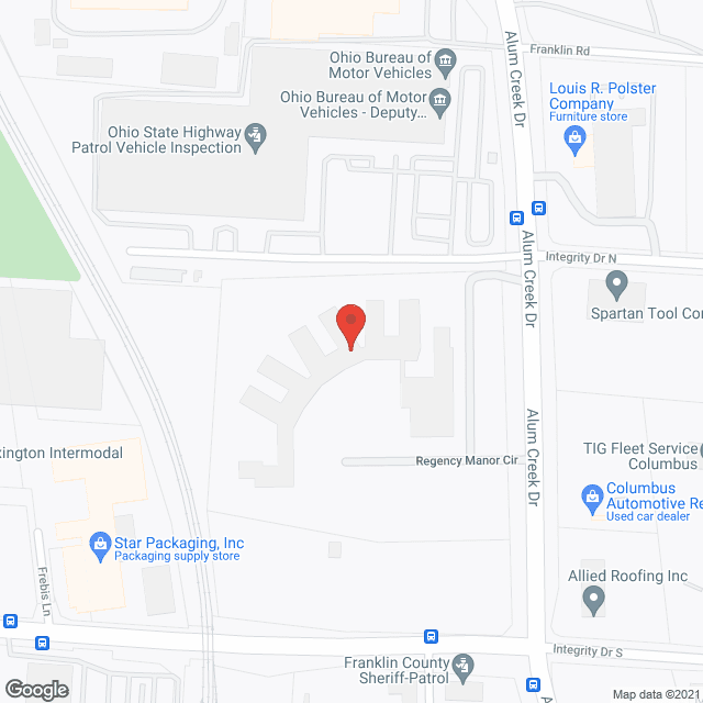 Regency Manor in google map