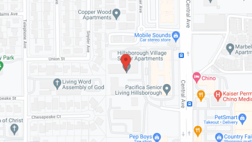 Map of the neighborhood around Hillsborough Village