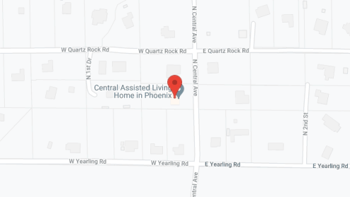 Map of the neighborhood around Central Assisted Living