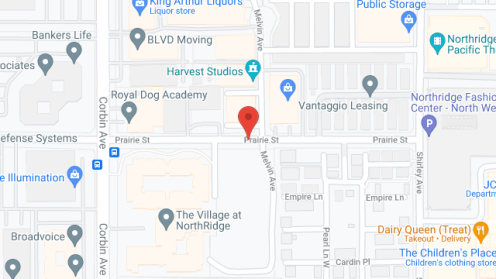 Map of the neighborhood around The Village at Northridge