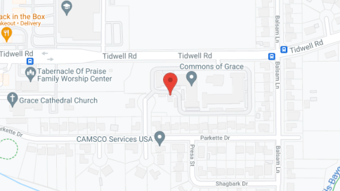 Map of the neighborhood around Commons of Grace