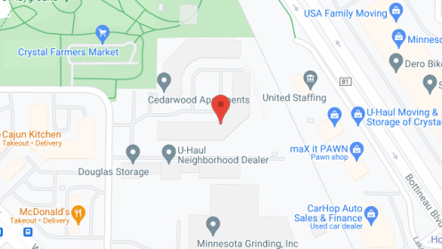 Map of the neighborhood around Cedarwood