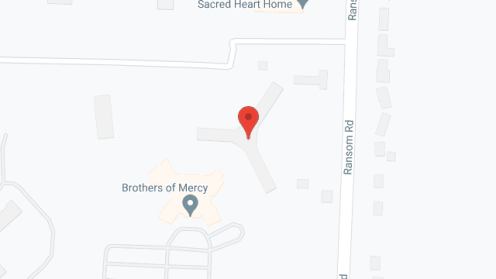 Map of the neighborhood around Sacred Heart Home