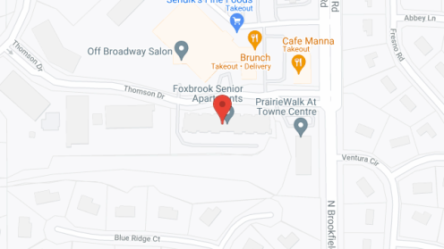 Map of the neighborhood around Foxbrook Senior Apartments