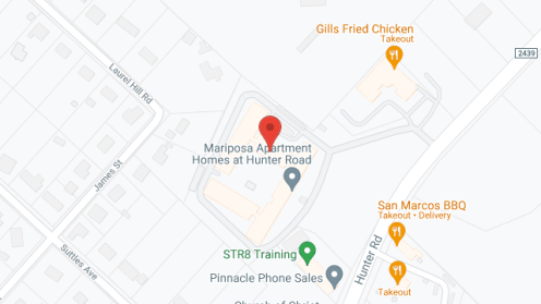 Map of the neighborhood around Mariposa Apartment Homes