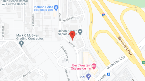 Map of the neighborhood around Ocean Breeze Senior Village