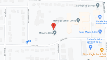 Monona Hills in google map