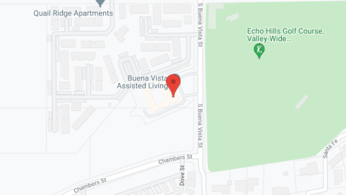 Map of the neighborhood around Buena Vista Assisted Living