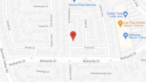 Map of the neighborhood around Canterbury Home