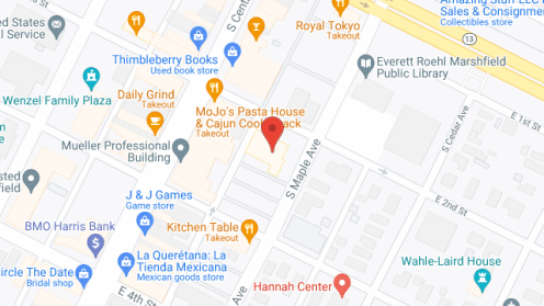Map of the neighborhood around Tower Hall