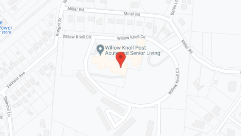 Map of the neighborhood around Willow Knoll
