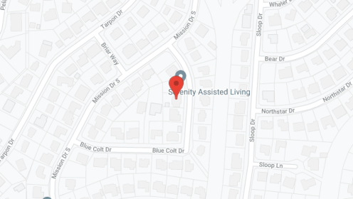Map of the neighborhood around Serenity Assisted Living II