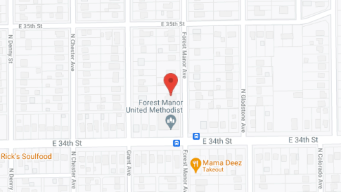 Map of the neighborhood around Hewitt Home