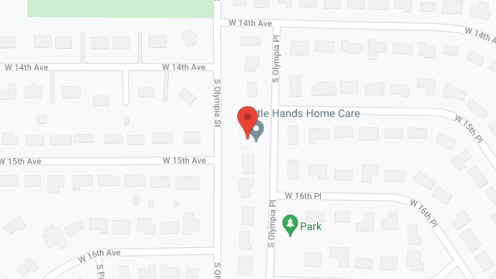 Map of the neighborhood around Gentle Hands