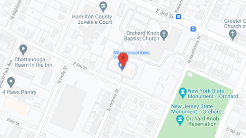 Map of the neighborhood around Orchard Knob Apartments