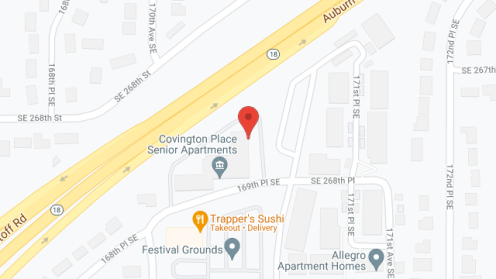 Map of the neighborhood around Covington Place Retirement
