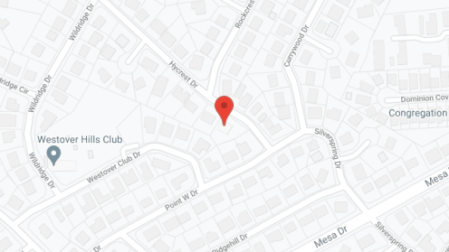 Map of the neighborhood around Hycrest House