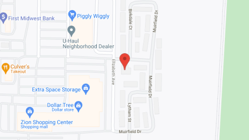 Map of the neighborhood around Zion Senior Cottages