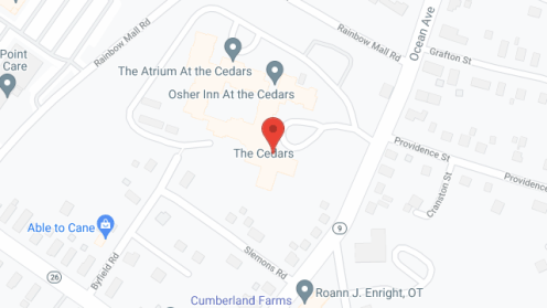 Map of the neighborhood around The Cedars