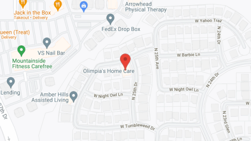 Map of the neighborhood around Olimpia's Home Care