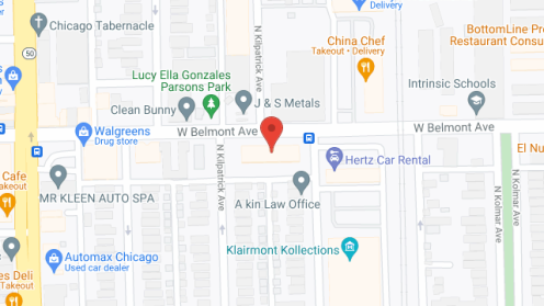 Map of the neighborhood around Belmont Place Senior Apartments