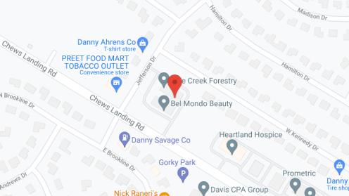 Map of the neighborhood around The Colony at Chews Landing