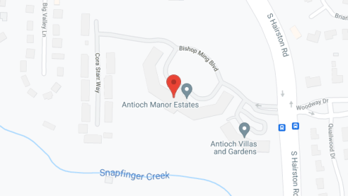 Map of the neighborhood around Antioch Manor Estates