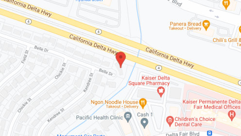 Map of the neighborhood around Angels Garden