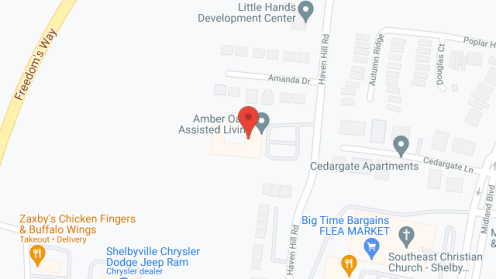 Map of the neighborhood around Amber Oaks Assisted Living