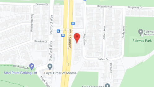 Map of the neighborhood around Oceanside Board and Care II