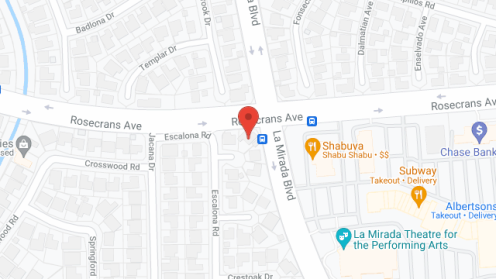 Map of the neighborhood around La Mirada Villa, Inc