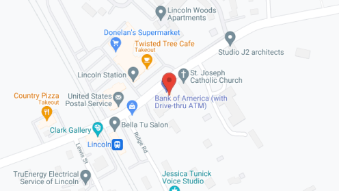 Map of the neighborhood around The Groves in Lincoln