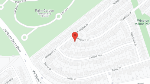 Map of the neighborhood around Bradford Home