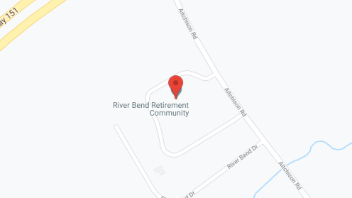 Map of the neighborhood around River Bend Retirement Community