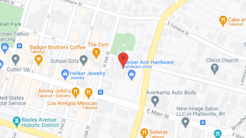 Map of the neighborhood around Jenor Towers