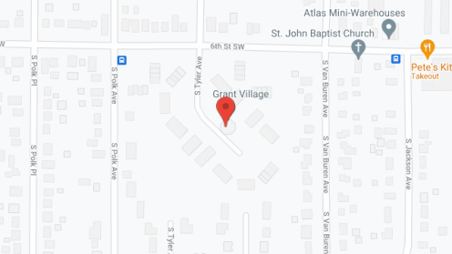 Map of the neighborhood around Grant Village