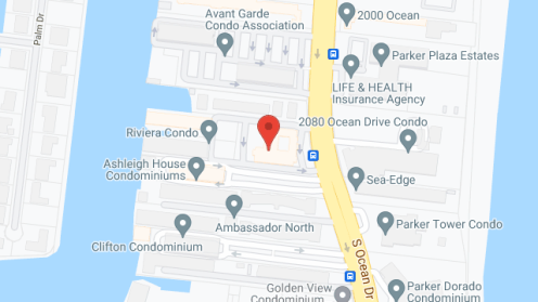 Map of the neighborhood around Seaside at Hallandale Beach Senior Living