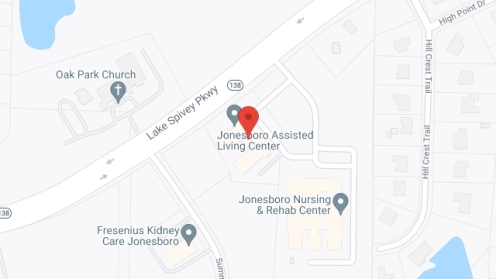 Map of the neighborhood around Jonesboro Assisted Living Center