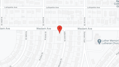 Map of the neighborhood around Western