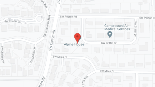 Map of the neighborhood around Alpine House 2