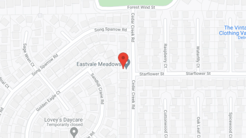 Map of the neighborhood around Eastvale Meadows