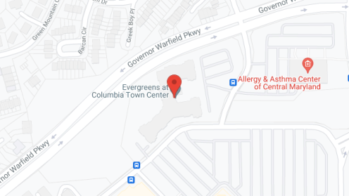 Map of the neighborhood around Evergreens at Columbia Town Center