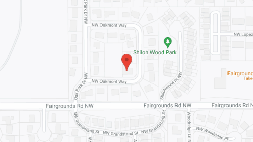 Map of the neighborhood around Young at Heart Adult Family Home LLC