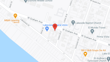Village View of Lake Elsinore in google map