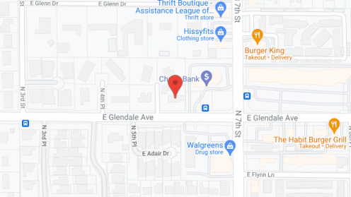Map of the neighborhood around Squaw Peak Central