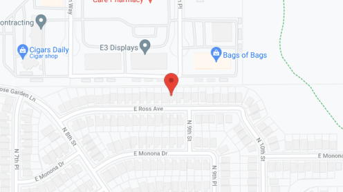 Map of the neighborhood around Golden Light ALH
