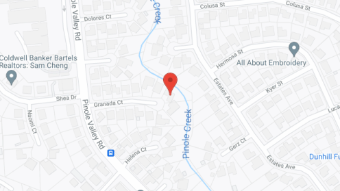 Map of the neighborhood around Granada Home