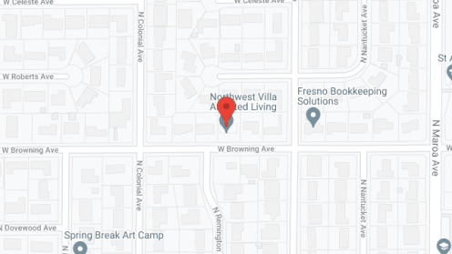 Map of the neighborhood around Northwest Villa
