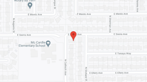 Map of the neighborhood around Sierra Palace I