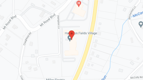 Map of the neighborhood around Hampton Fields Village